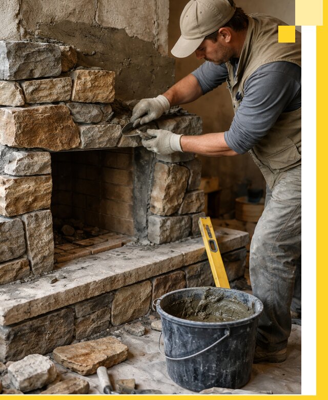 Изготовление и установка каменных каминов под ключ в Североморске