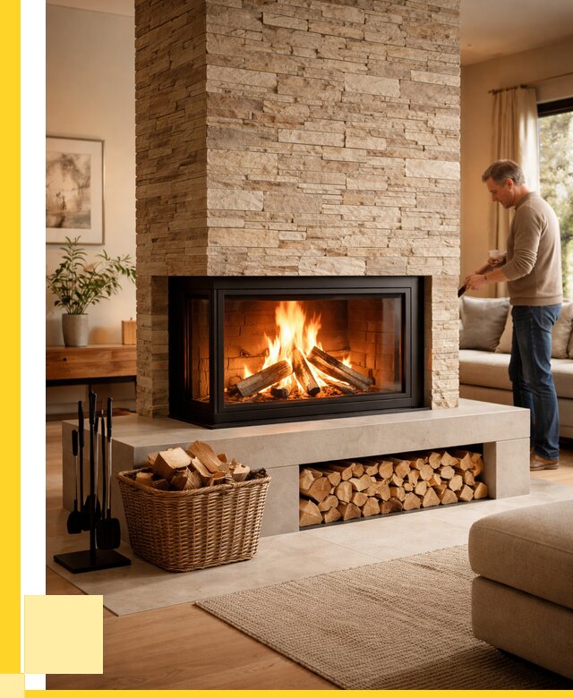 Дровяной камин под ключ в Североморске от 213940 р. | ЭриданСвм