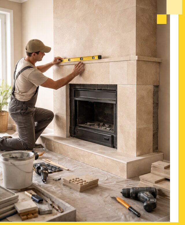 Установка и монтаж каминов в частном доме под ключ в Североморске