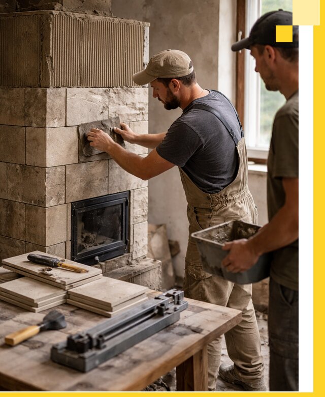 Профессиональная облицовка печей в Североморске: керамика и камень