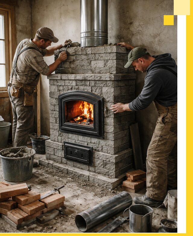 Производство, поставка и монтаж дровяных печей в Североморске