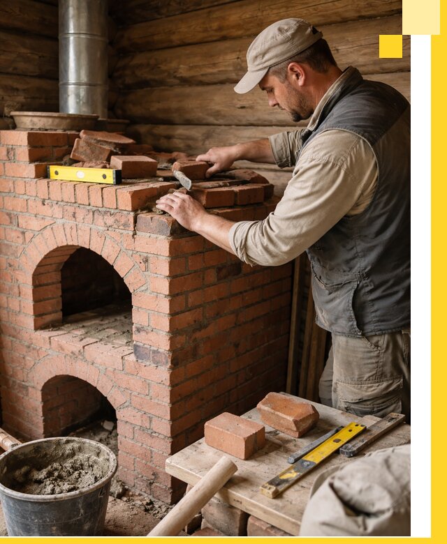 Изготовление и установка русских печей в Североморске под ключ