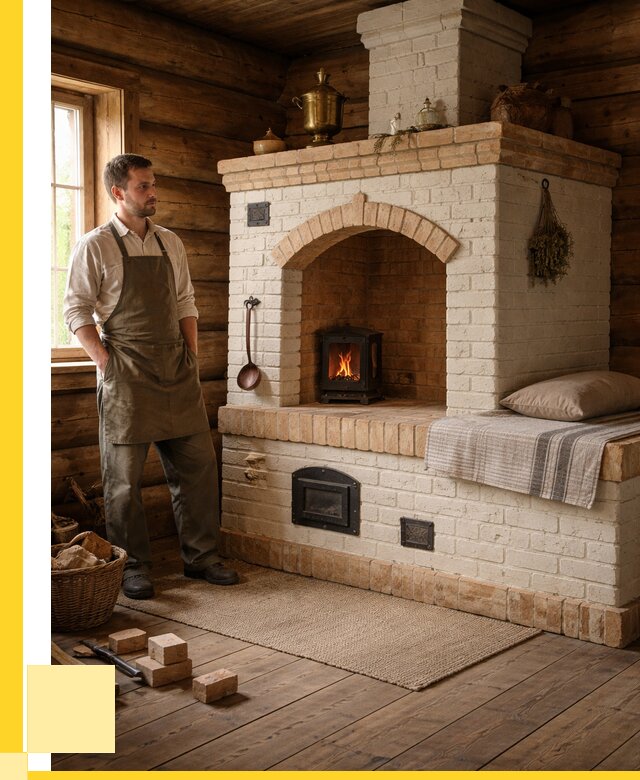 Русские печи с лежанкой под ключ в Североморске от 160455 р. ЭриданСвм