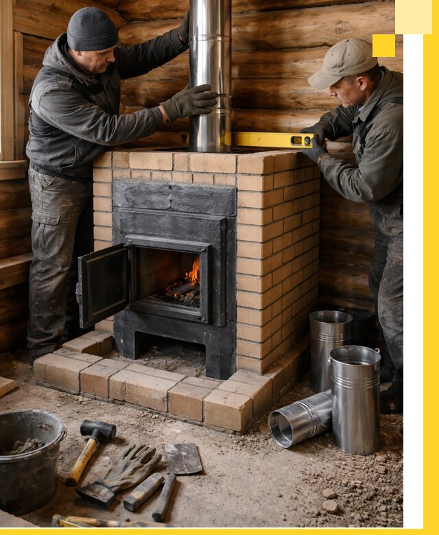 Проектирование, изготовление и установка банных печей в Североморске