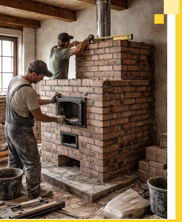 Печи для загородного дома под ключ в Североморске — монтаж и сервис