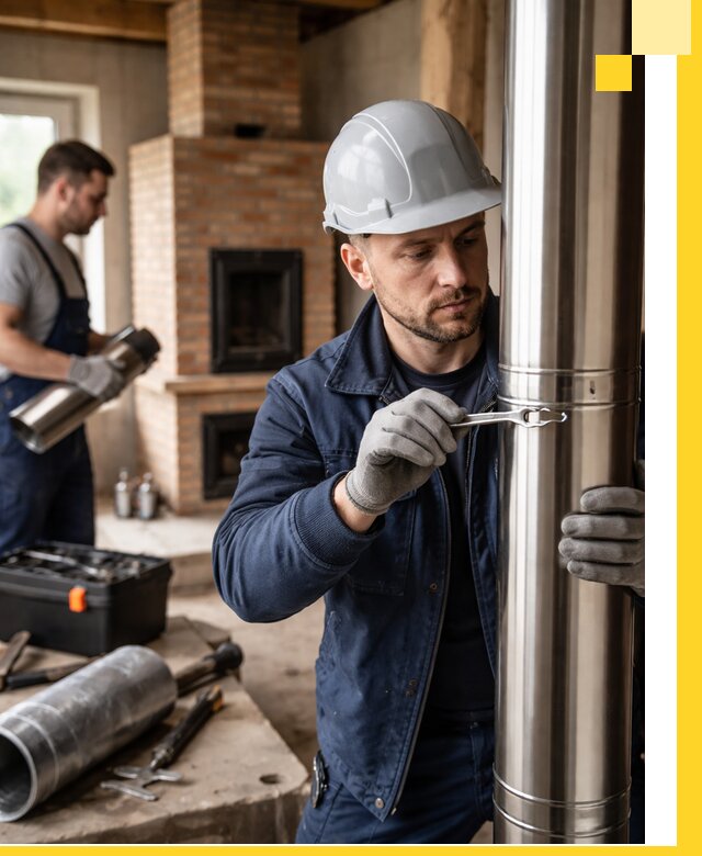 Профессиональный монтаж дымоходов для печей в Североморске