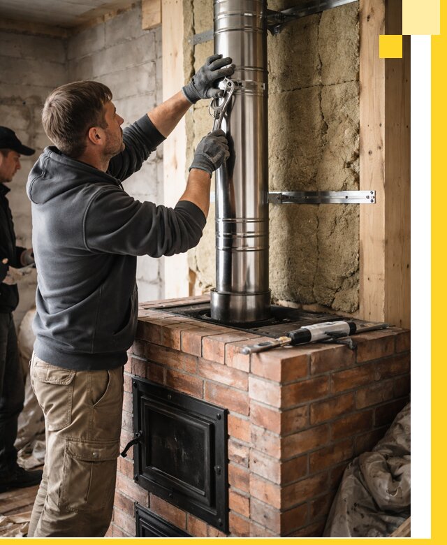 Изготовление и монтаж печей и дымоходов под ключ в Североморске