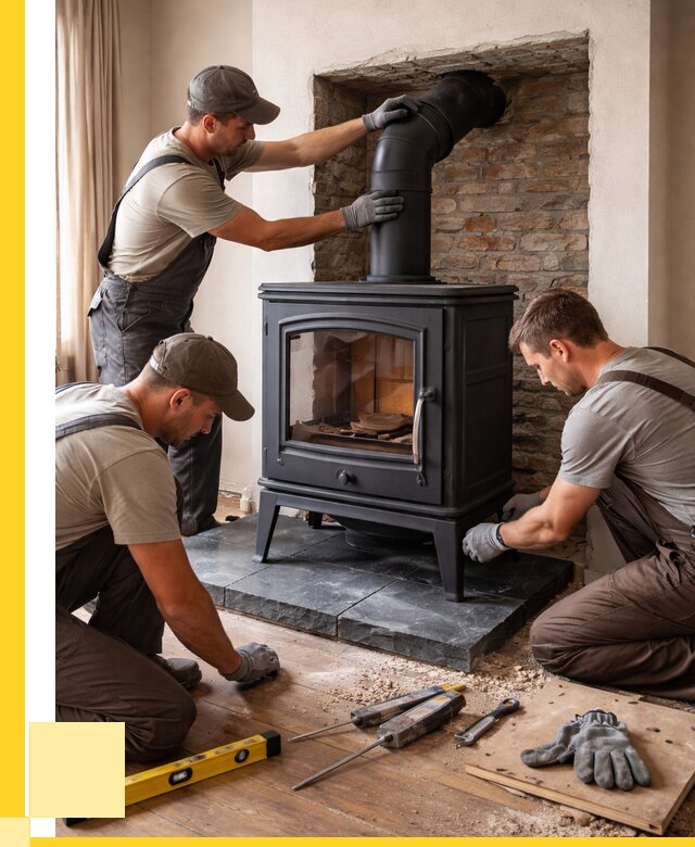 Монтаж печи камина в частном доме в Североморске от 26743 р. | ЭриданСвм
