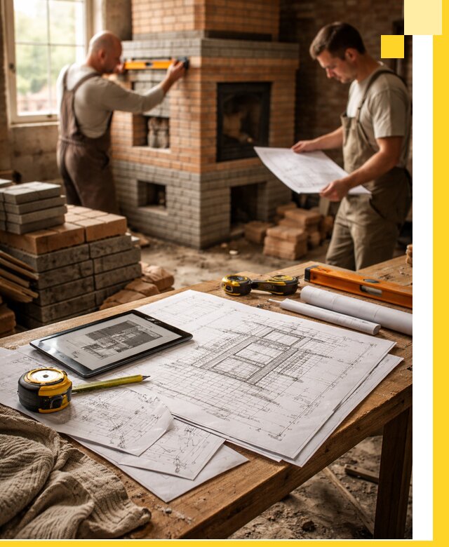 Проекты печей и каминов с индивидуальным дизайном в Североморске