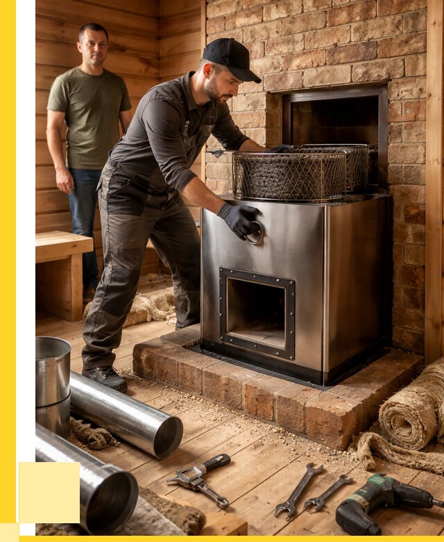 Монтаж банных печей под ключ в Североморске от 19255 р., ЭриданСвм