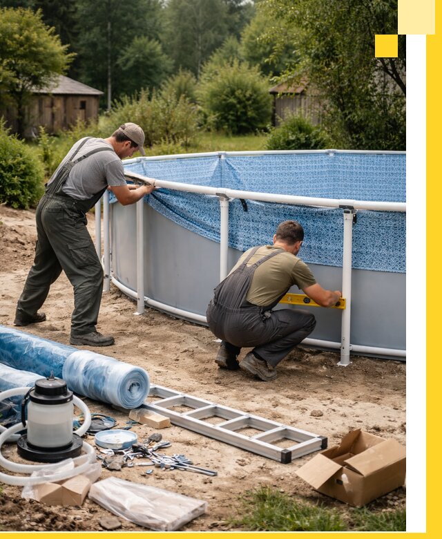 Установка и монтаж каркасных бассейнов в Североморске под ключ