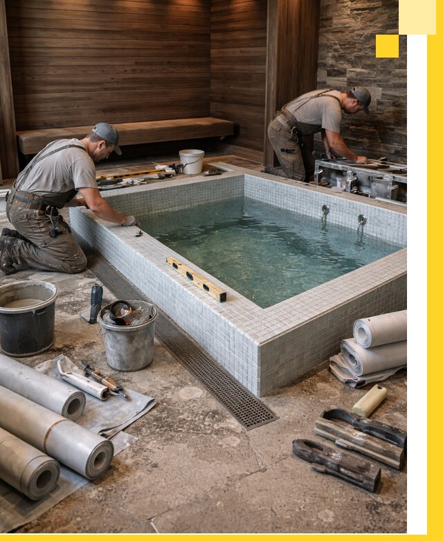 Установка и строительство бассейнов для сауны в Североморске