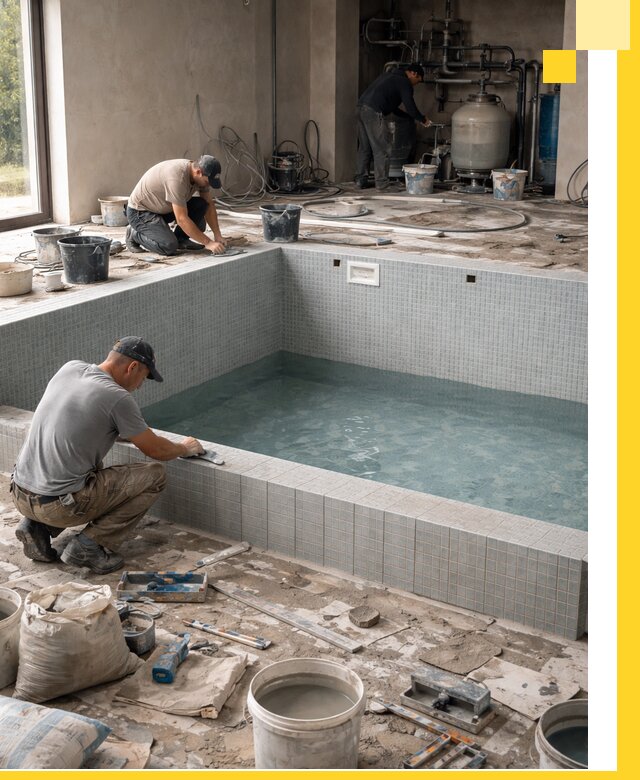 Строительство и монтаж бассейнов в помещении в Североморске