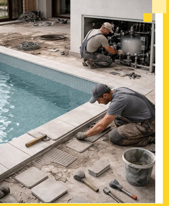 Строительство и монтаж бассейнов в коттедже в Североморске