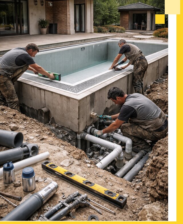 Строительство переливных бассейнов в Североморске под ключ