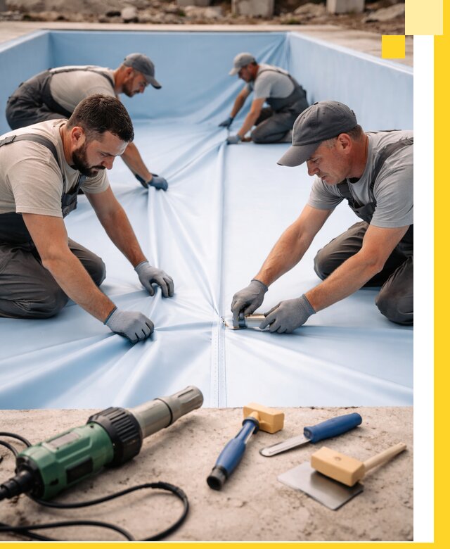 ПВХ пленка для бассейнов с монтажом и гарантией в Североморске