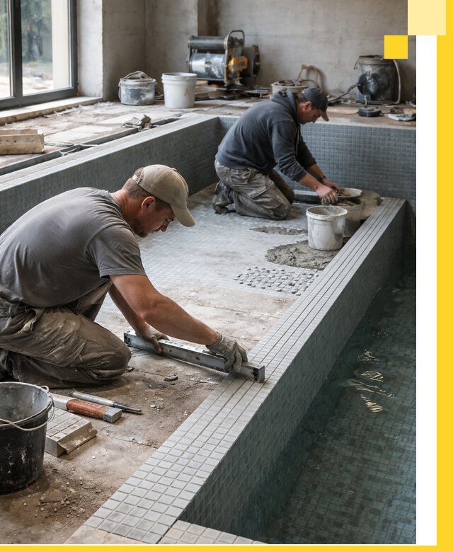 Строительство бассейна в частном доме в Североморске под ключ