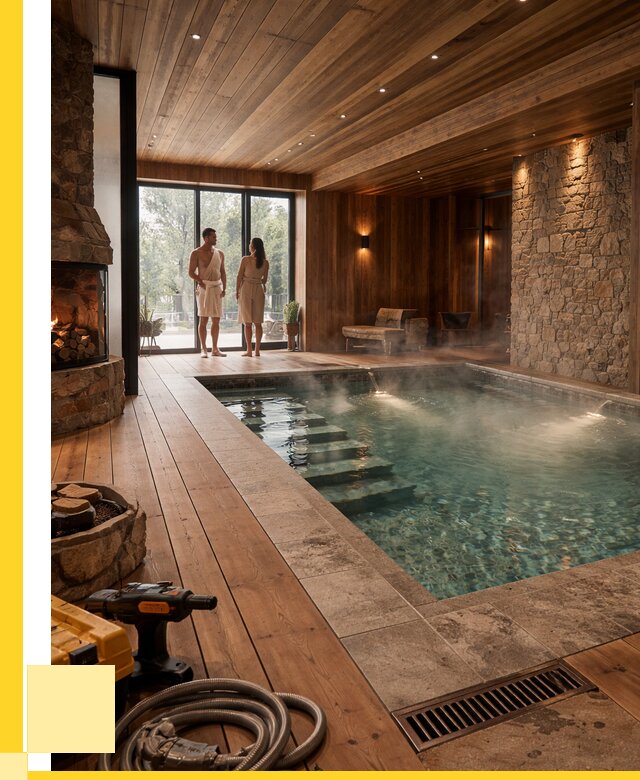 Проекты бань с бассейном под ключ в Североморске от 80228 р., ЭриданСвм