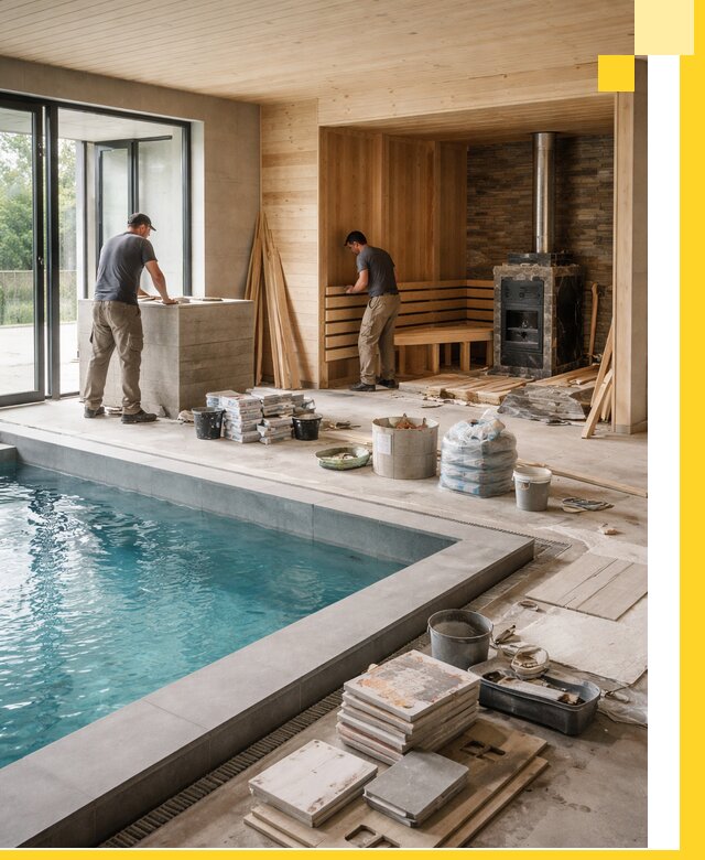 Проектирование и строительство бань с бассейном в Североморске