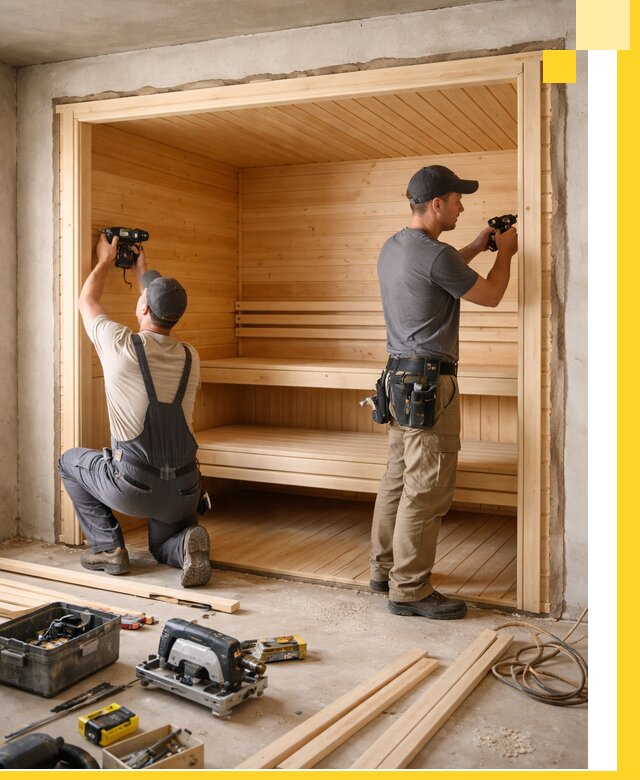 Монтаж саун под ключ в Североморске — проектирование и установка