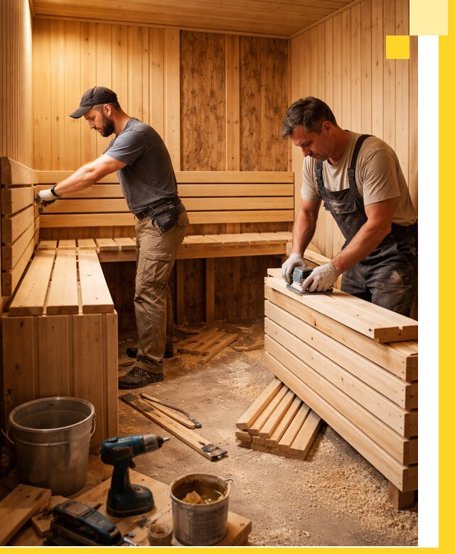 Профессиональный комплексный ремонт саун под ключ в Североморске