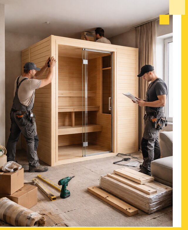 Установка и благоустройство саун в квартире в Североморске