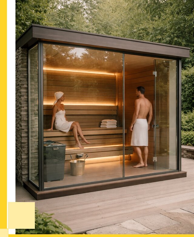 Сауна стеклянная и двери для сауны в Североморске от 267425 р. | ЭриданСвм