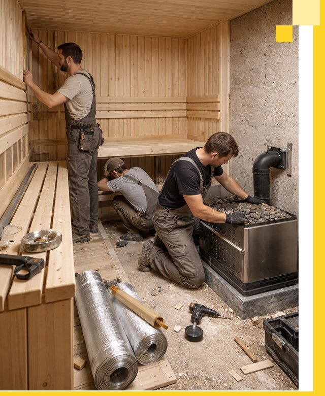 Индивидуальные сауны на заказ в Североморске под ключ, проект и монтаж