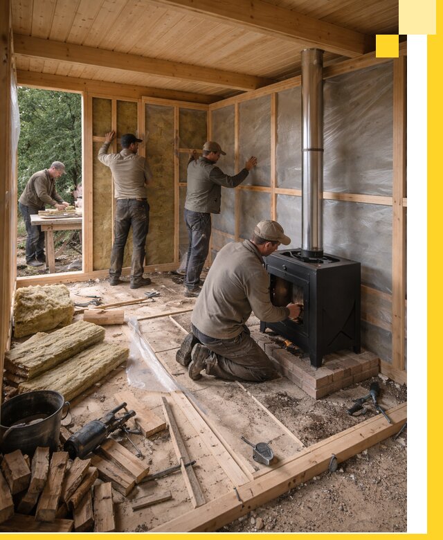 Профессиональный монтаж бань под ключ в Североморске для дома