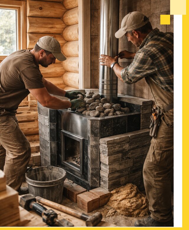 Строительство и отделка русских бань под ключ в Североморске