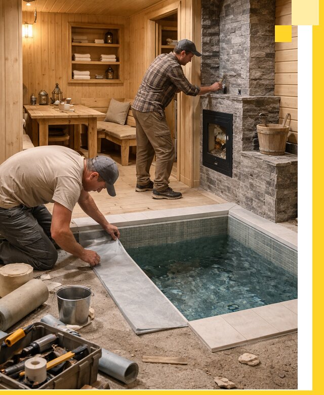 Строительство бань с комнатой отдыха под ключ в Североморске