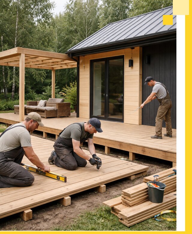 Строительство бань с террасой и бассейном под ключ в Североморске