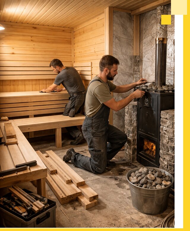 Дизайн и строительство интерьеров бань под ключ в Североморске