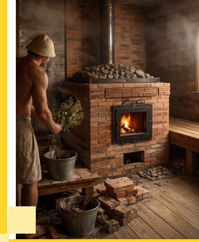 Кирпичные банные печи в Североморске от 96273 р. | ЭриданСвм
