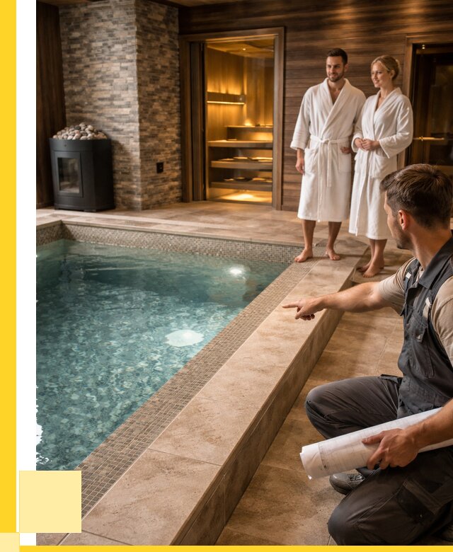 Проект бани с бассейном под ключ в Североморске от 69531 р. | ЭриданСвм