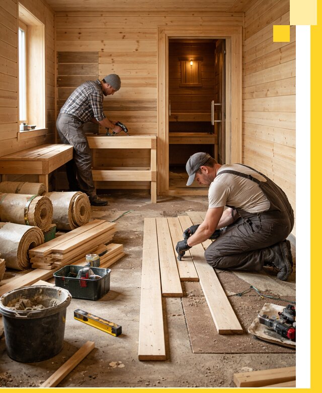 Индивидуальный проект бани с комнатой отдыха под ключ в Североморске