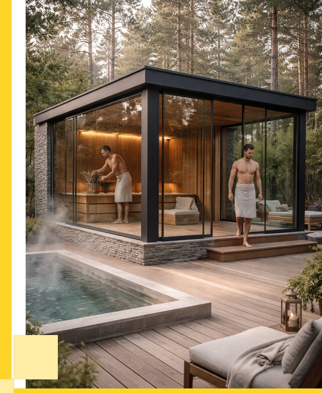 Стеклянные бани и двери в Североморске от 481365 р. | ЭриданСвм