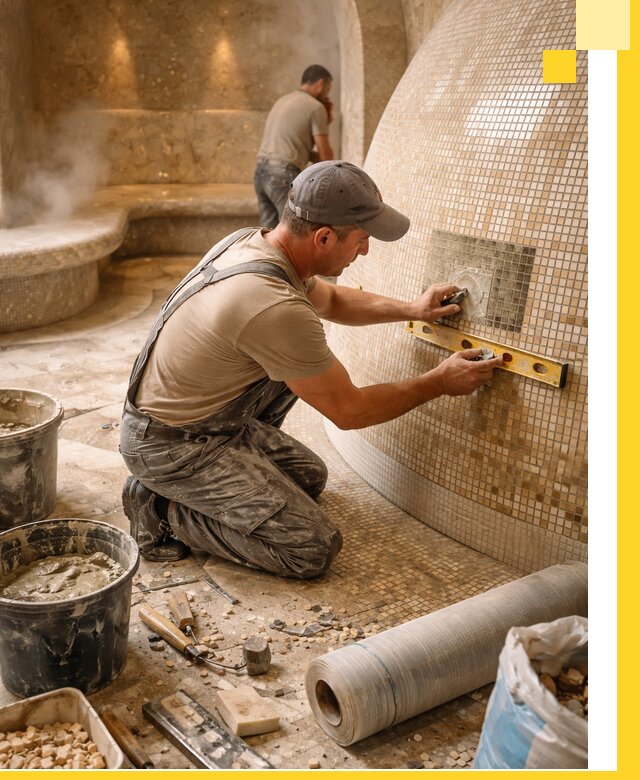 Хамам под ключ в Североморске: проектирование, строительство, отделка