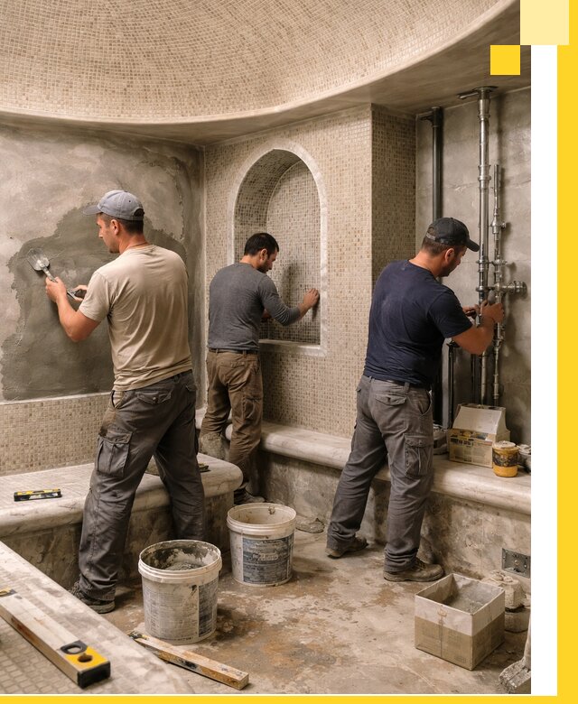 Профессиональный монтаж хамамов под ключ в Североморске с гарантией