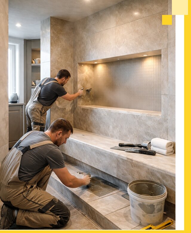 Профессиональное строительство хамама в квартире в Североморске