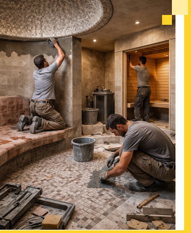 Проект и строительство хамама бани и сауны под ключ в Североморске