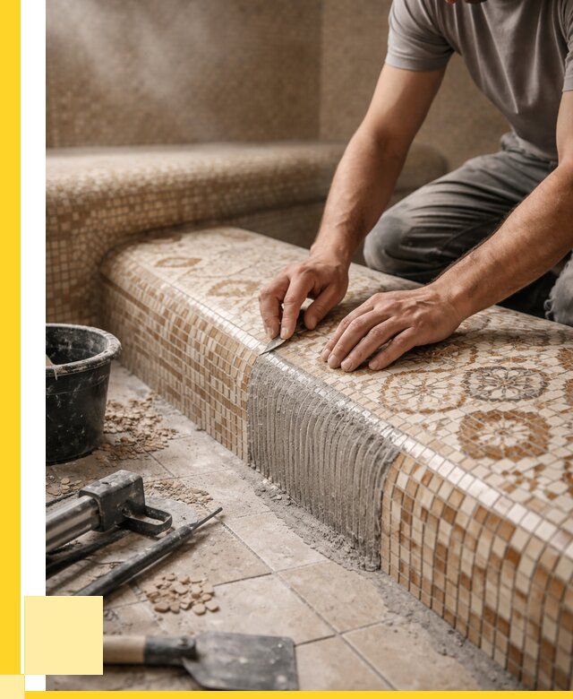 Плитка для хамама под ключ в Североморске от 3744 р. | ЭриданСвм