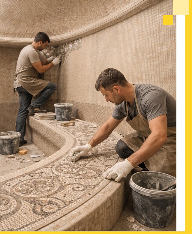 Плитка для хамама в Североморске, укладка, подбор и поставка